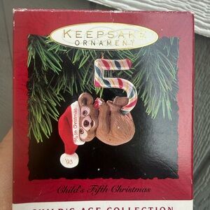 Vintage 93’ Child's Fifth Christmas Ornament